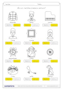 Distinguir los nombres propios de los comunes
