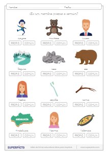 Distinguir los nombres propios de los comunes