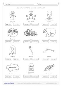 Distinguir los nombres propios de los comunes
