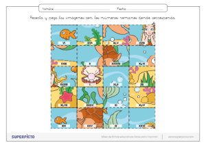 Números romanos con puzles