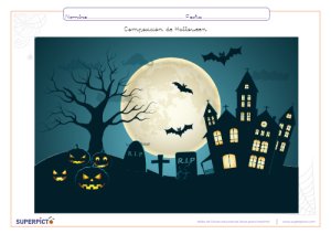 Composición Halloween para mesa de luz e imprimible