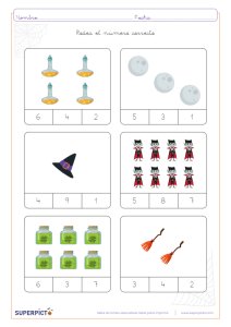 Rodear el número que corresponda de Halloween