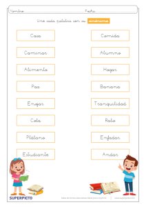 Unir con su sinónimo