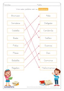 Unir con su sinónimo