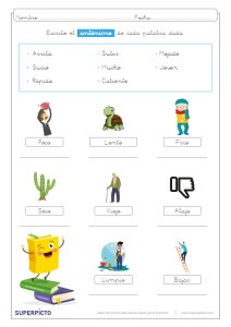 Escribir con su antónimo