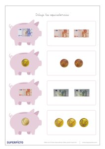 Establecer equivalencias entre euros y céntimos