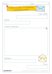 Escribir cartas a amigos y familiares