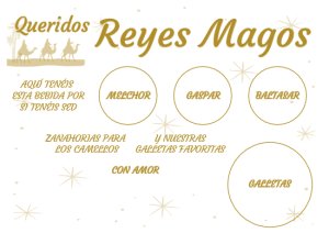 Fondo de bandeja de Reyes Magos