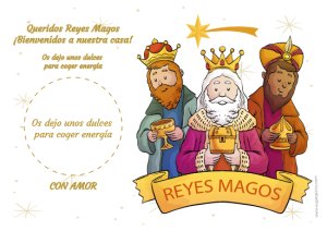 Fondo de bandeja de Reyes Magos