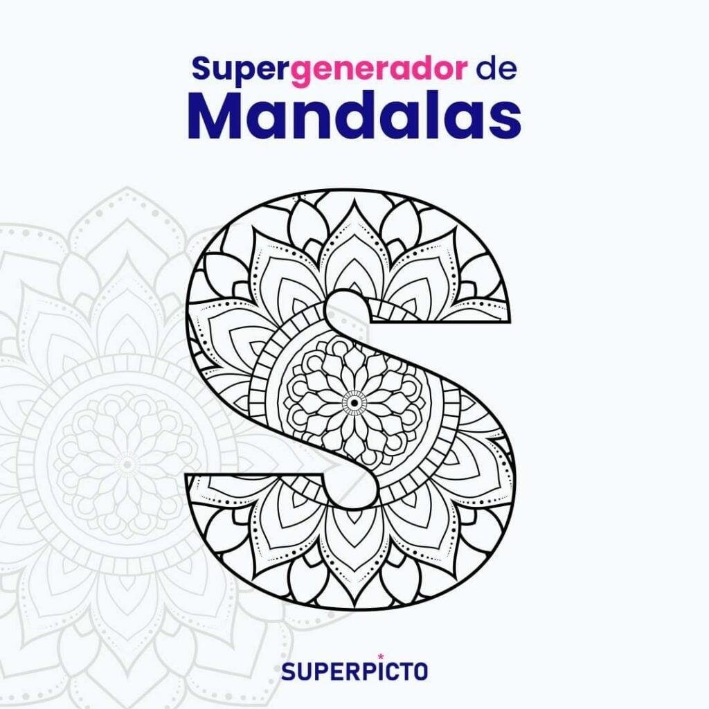 Nombres con Mandalas 2 - Superpicto | Materiales, recursos y juegos educativos online Generador de nombres con mandalas para colorear